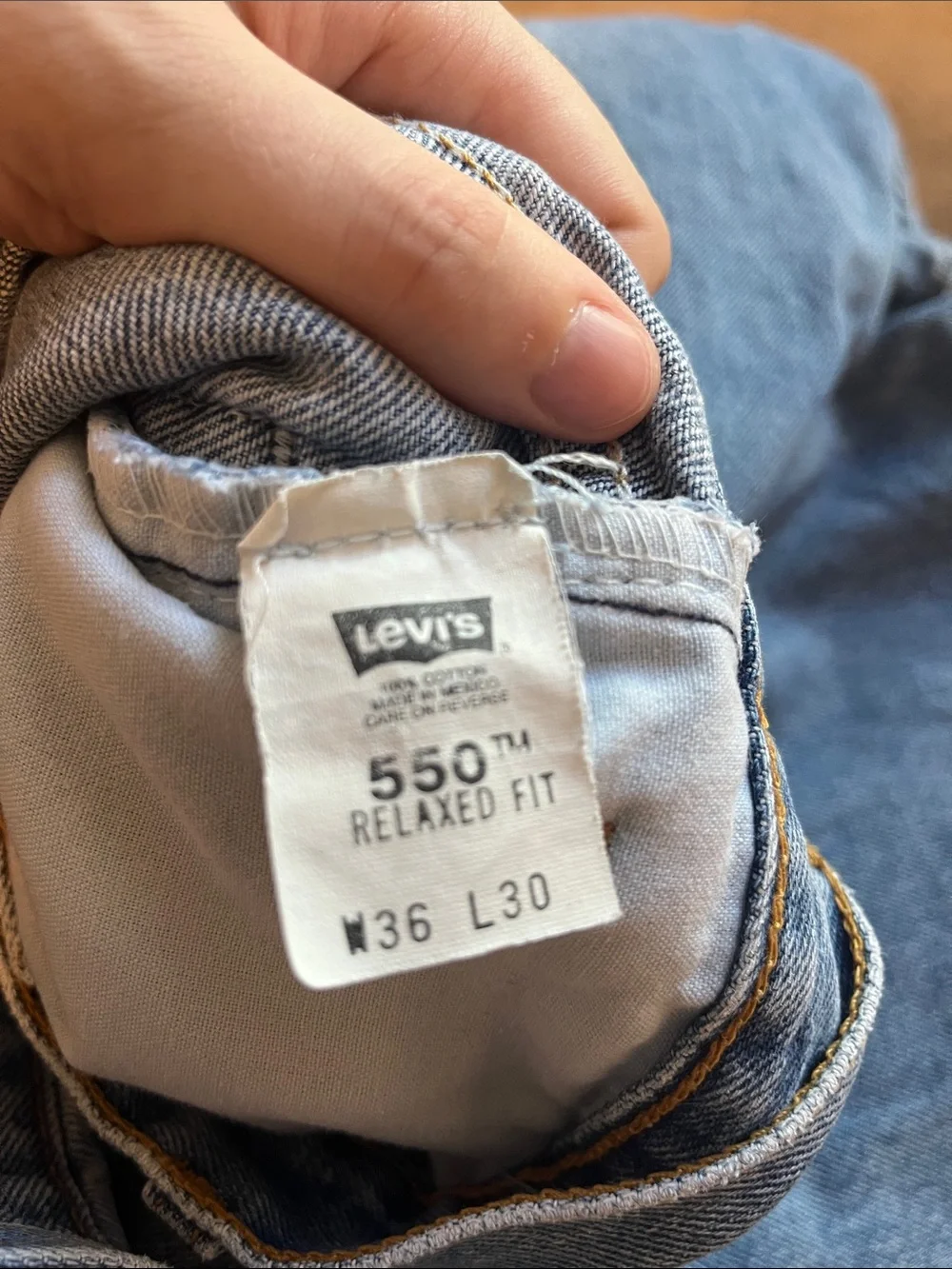 Levi's 550 Relaxed Fit Denim Jeans in Blue Wash